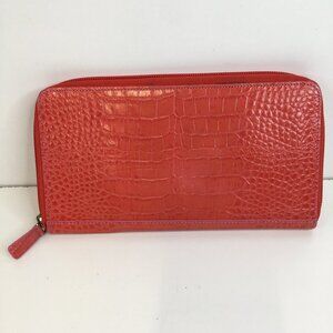 Ann Taylor Loft  Passport Card Organizer Traveling Leather Wallet